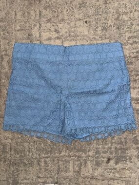 LOFT Blue Eyelet Lace Shorts